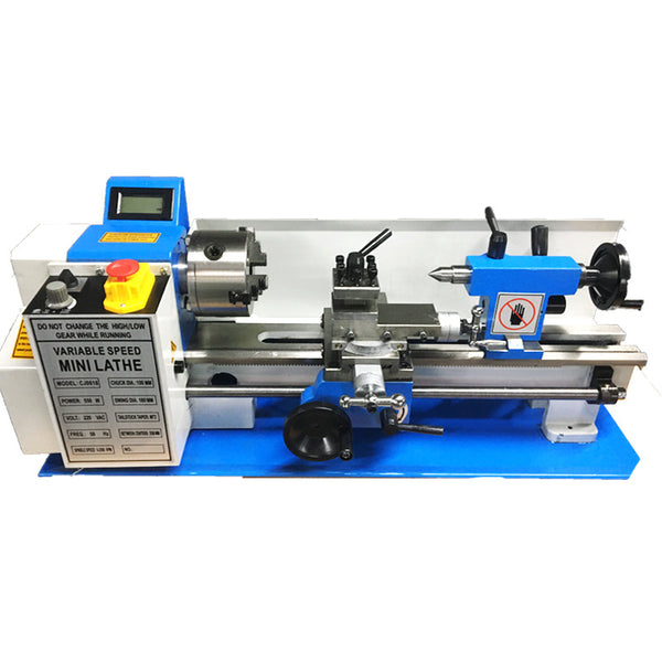 Metal Lathe,Precision Bench Top Mini Metal Lathe 550W, Metal Lathe Variable Speed 50-2500 RPM Nylon Gear With A Movable Lamp for Precision Parts Processing