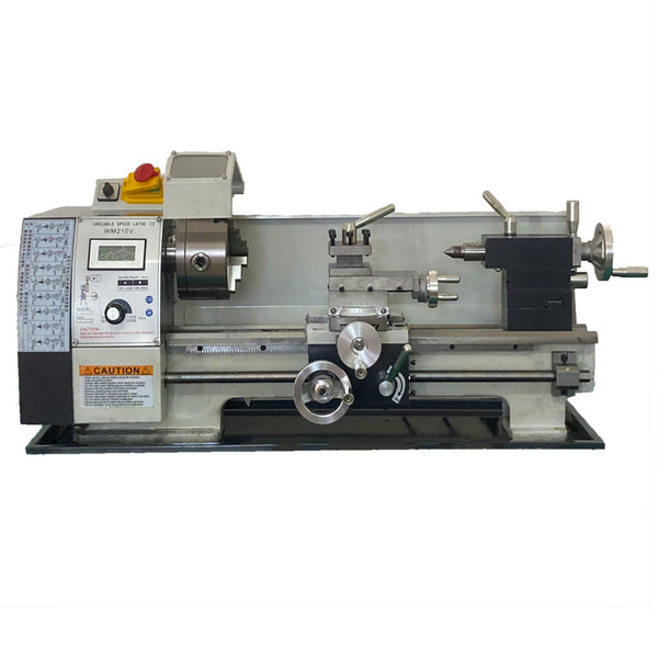 Metal Lathe,Precision Bench Top Mini Metal Lathe 900W, Metal Lathe Variable Speed 50-2500 RPM Nylon Gear With A Movable Lamp for Precision Parts Processing