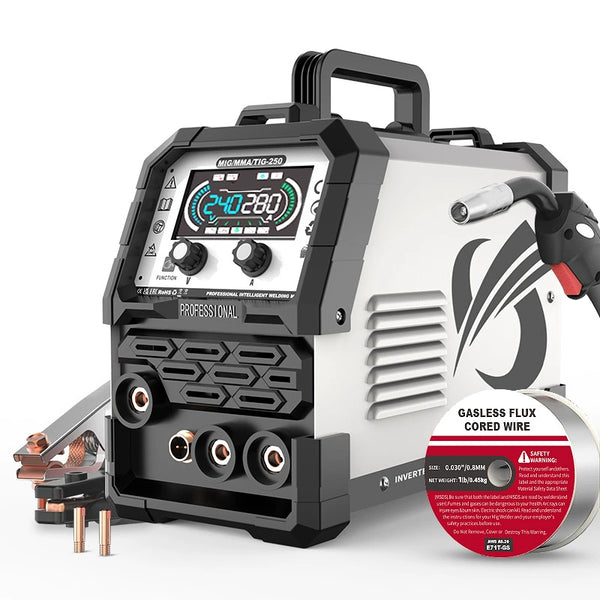 MIG Welder, 3 in 1 Welder Welding Machine, 20-140 Amp MIG Lift TIG Arc Welder 110V 220V Lift TIG Welder Lift ARC Welder Digital Display Combo Welding Machine MMA Stick IGBT DC Inverter Welder