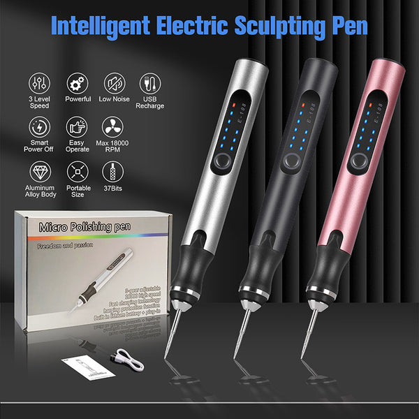 Small handheld electric grinder, lithium battery-powered drilling, engraving, and polishing tool