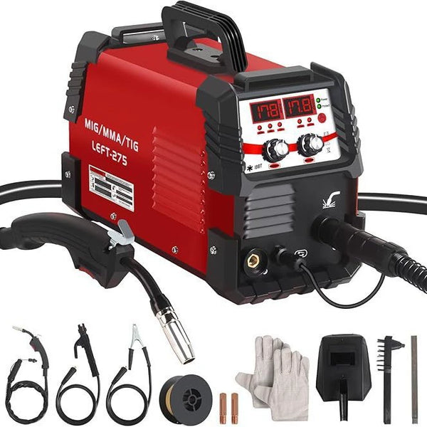 MIG Welder, 3 in 1 Welder Welding Machine, 20-140 Amp MIG Lift TIG Arc Welder 110V 220V Lift TIG Welder Lift ARC Welder Digital Display Combo Welding Machine MMA Stick IGBT DC Inverter Welder